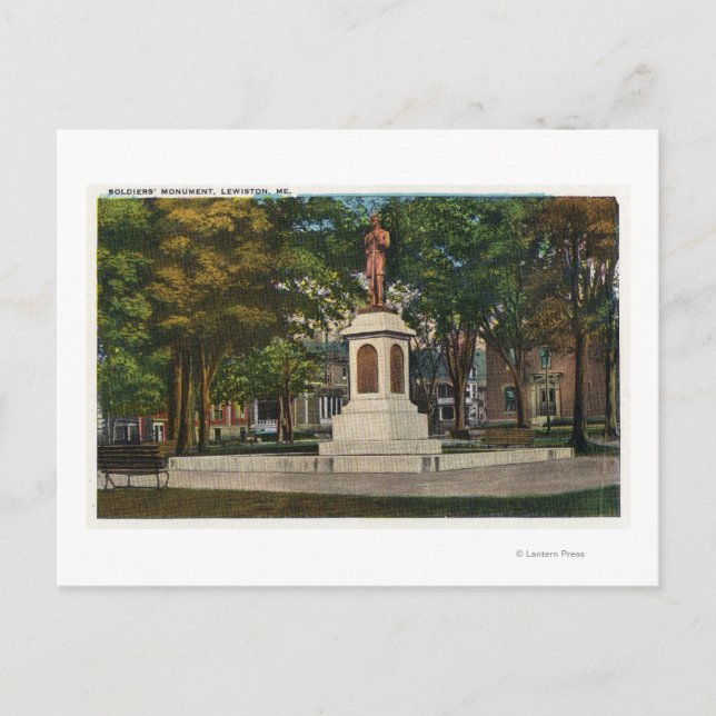 View of the Soldiers' Monument Postcard (Front)