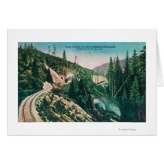 View of the Southern Pacific Railroad Loop Tunne Cards (Front Horizontal)