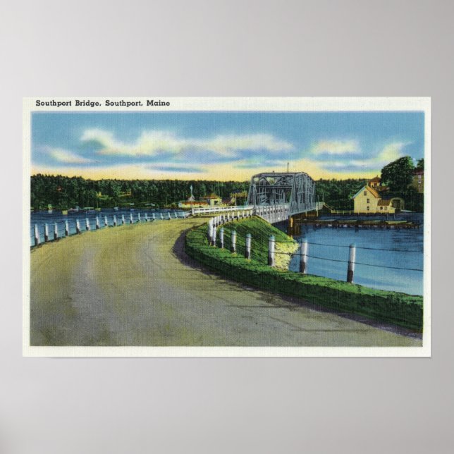 View of the Southport Bridge Poster (Front)