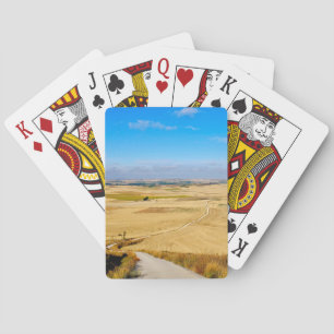 View of the spanish mesetas poker cards