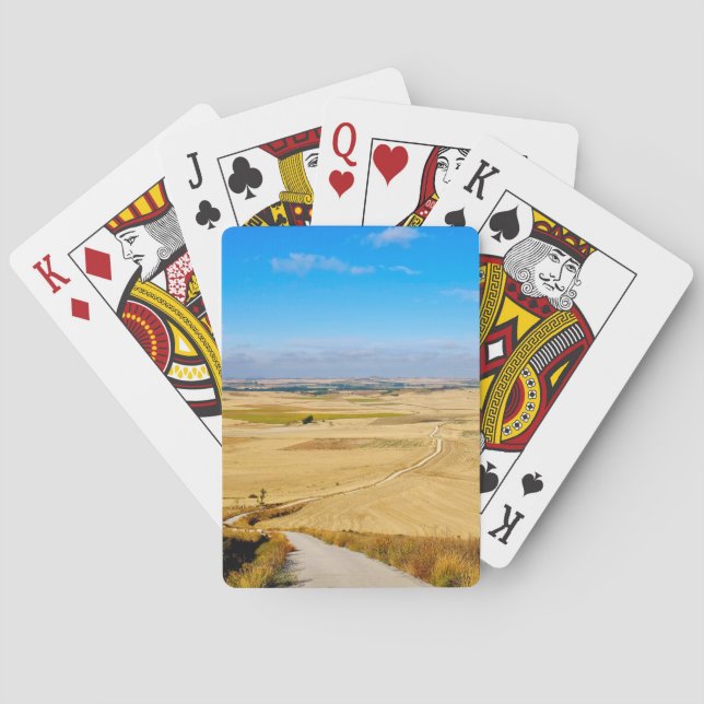 View of the spanish mesetas poker cards (Back)