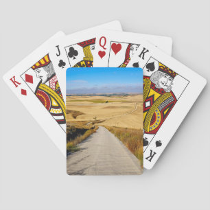 View of the spanish mesetas poker cards