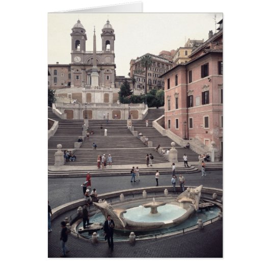 View of the Spanish Steps or Scalinata Cards (Front)