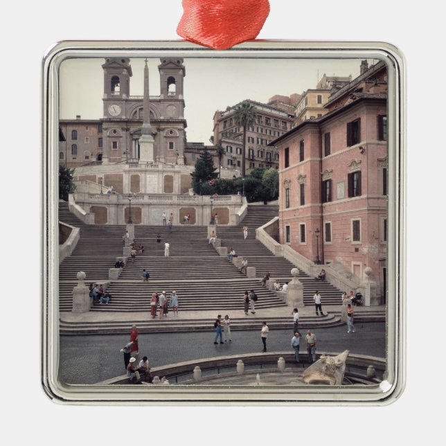 View of the Spanish Steps or Scalinata Metal Ornament (Front)