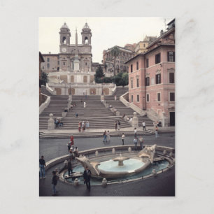 View of the Spanish Steps or Scalinata Postcard