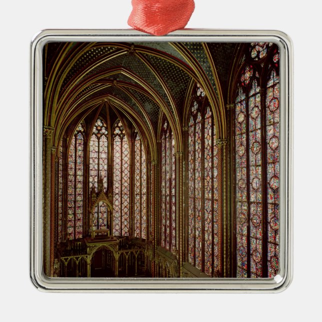 View of the stained glass windows metal ornament (Front)