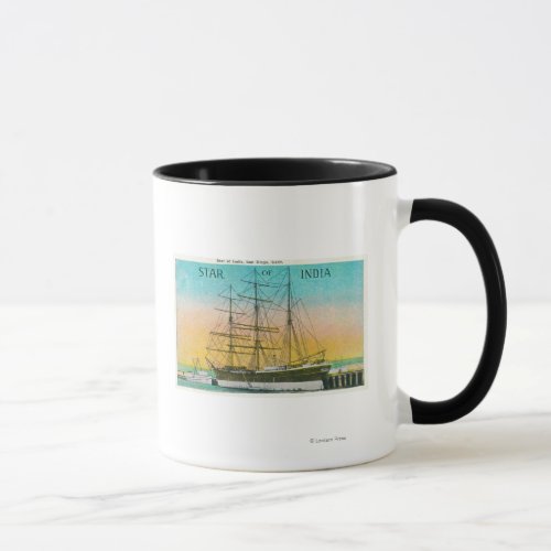 View of the Star of India Boat Docked Mug