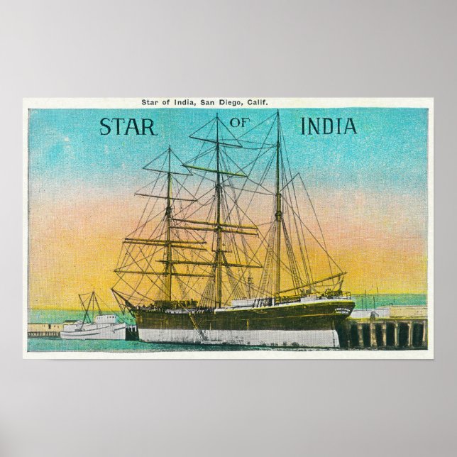 View of the Star of India Boat Docked Poster (Front)