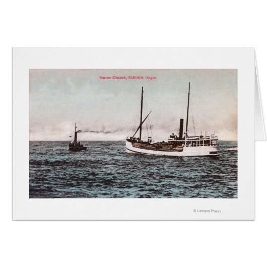View of the Steamer ElizabethBandon, OR Cards (Front Horizontal)