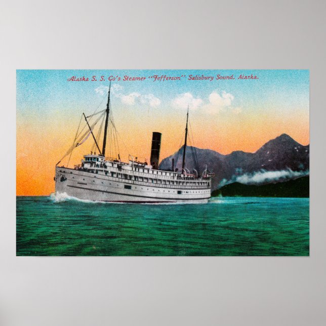 View of the Steamer Jefferson Poster (Front)