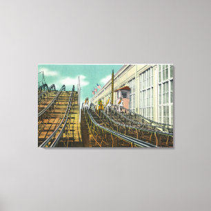 View of the Steeplechase Rollercoaster Canvas Print