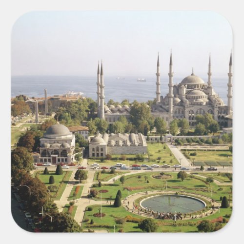 View of the Sultan Ahmet Camii  built 1609_16 Square Sticker