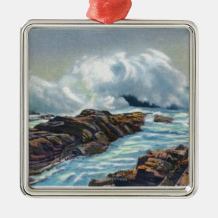 View of the Surf Metal Ornament