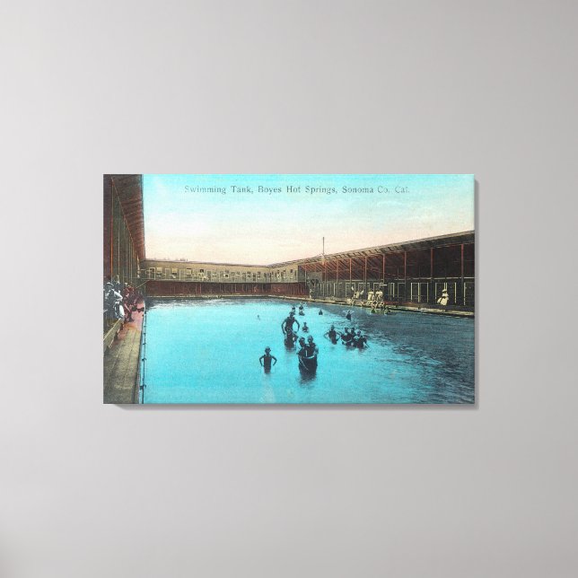 View of the Swimming TankBoyes Hot Springs, CA Canvas Print (Front)