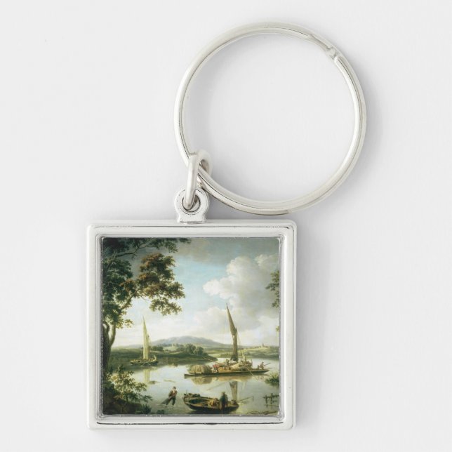 View of the Thames from Keen Edge Ferry Keychain (Front)
