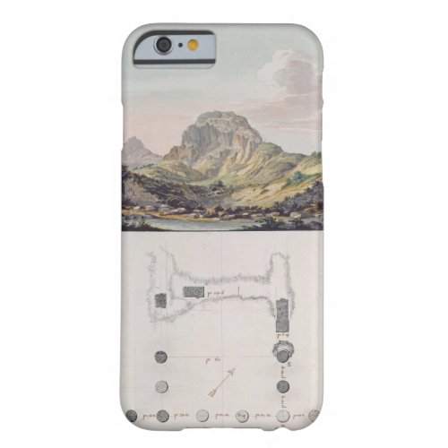 View of the Theatre at Sardis and a plan of the Io Barely There iPhone 6 Case