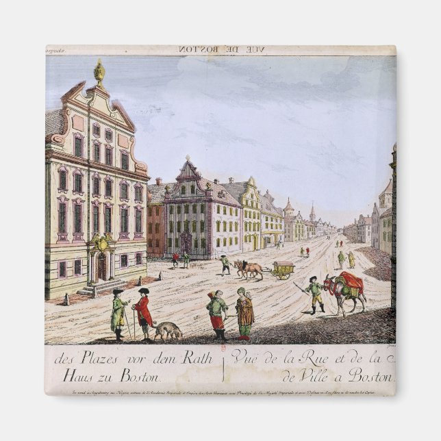 View of the Town Hall, Boston Magnet (Front)