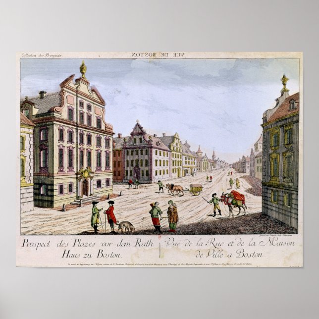 View of the Town Hall, Boston Poster (Front)