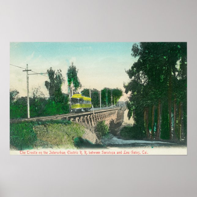 View of the Trestle on the Interurban Railway Poster (Front)