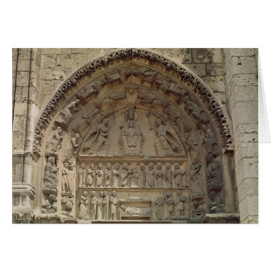 View of the tympanum depicting the Madonna (Front Horizontal)
