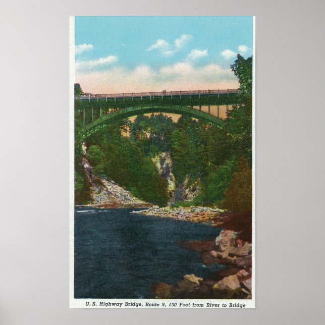 View of the US Hwy Bridge, Route 9 Poster (Front)