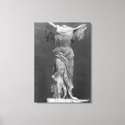 View of the Victory Samothrace in Louvre museum Canvas Print