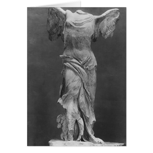View of the Victory Samothrace in Louvre museum Cards (Front)