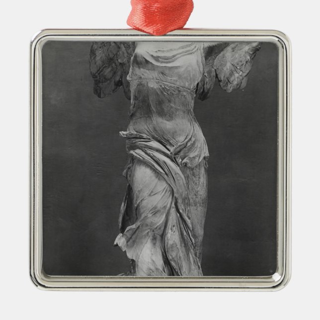 View of the Victory Samothrace in Louvre museum Metal Ornament (Front)