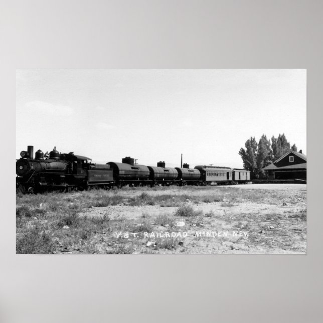 View of the Virginia & Truckee Railroad Train Poster (Front)