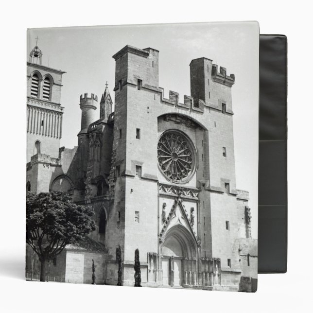 View of the west facade and tower binder (Front/Inside)