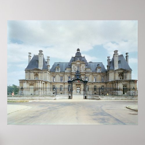 View of the West facade of Chateau de Maisons Poster