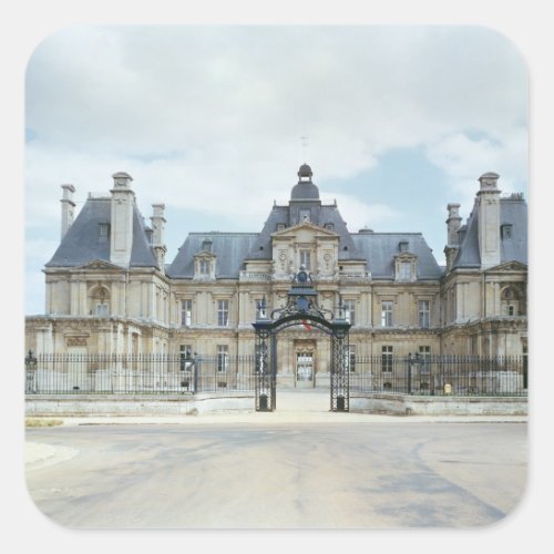 View of the West facade of Chateau de Maisons Square Sticker