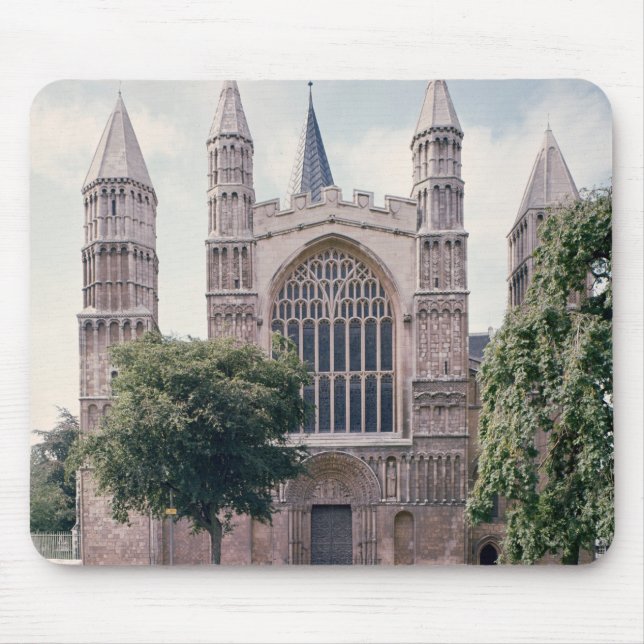 View of the west front of Rochester Cathedral Mouse Pad (Front)