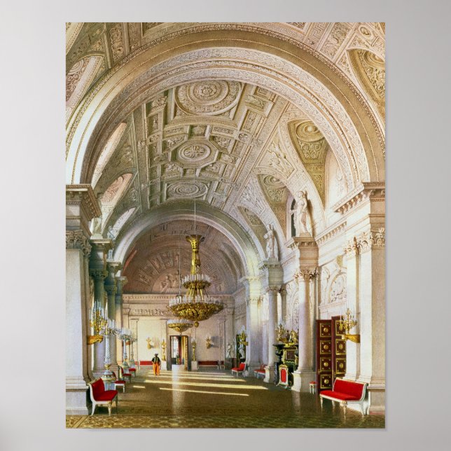 View of the White Hall in the Winter Palace Poster (Front)