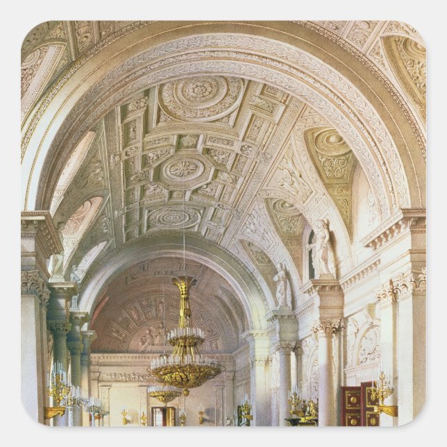 View of the White Hall in the Winter Palace Square Sticker (Front)