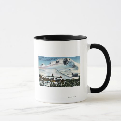 View of Timberline Lodge Mt Hood in Winter Mug