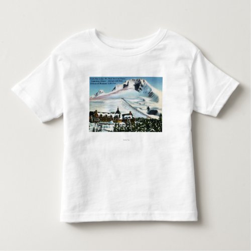 View of Timberline Lodge Mt Hood in Winter Toddler T_shirt