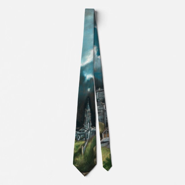 View of Toledo by El Greco Neck Tie (Front)