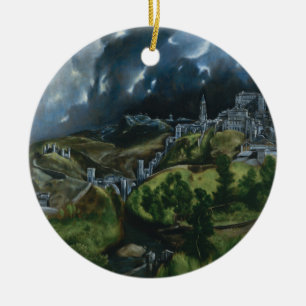 View of Toledo, El Greco Ceramic Ornament
