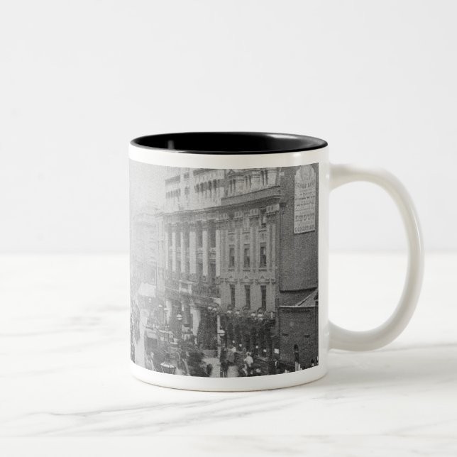 View of Tottenham Court Road, c.1885 Two-Tone Coffee Mug (Right)