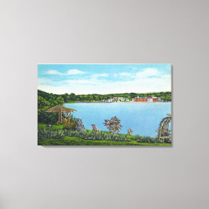 View of Town from West Lake Road Canvas Print