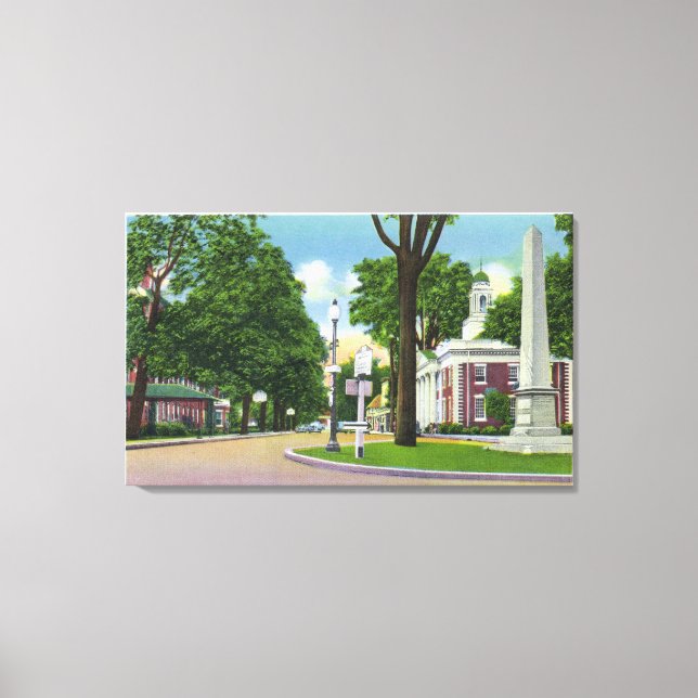 View of Town Hall and Paterson Monument Canvas Print (Front)