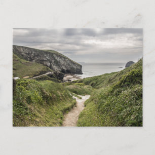View of Trebarwith Sands near Tintagel, Cornwall Postcard