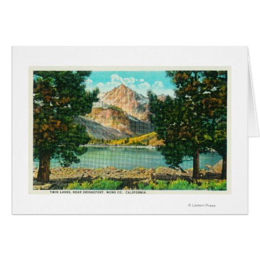 View of Twin Lakes near Bridgeport Cards (Front Horizontal)