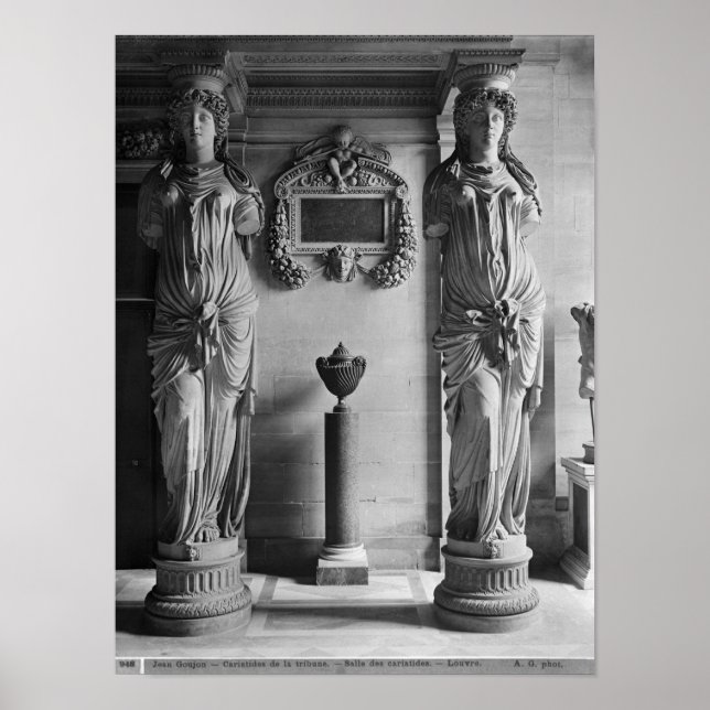 View of two caryatids from the Caryatids' Poster (Front)