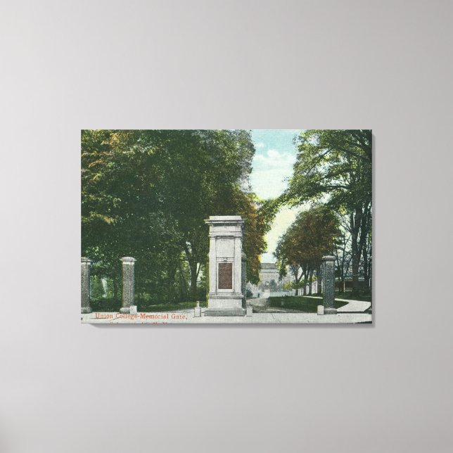 View of Union College Memorial Gate Canvas Print (Front)