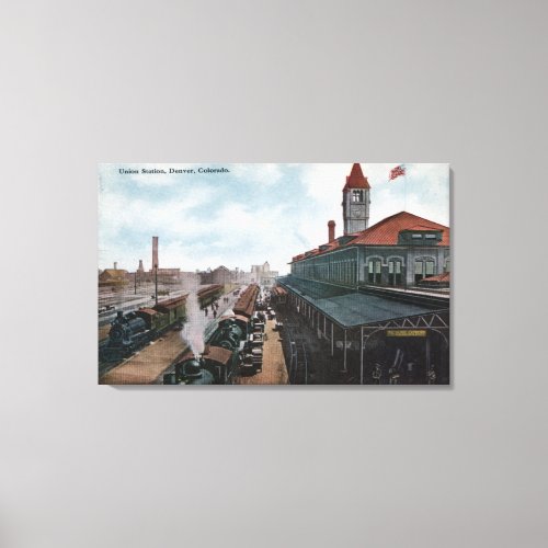 View of Union Station Railroad Canvas Print