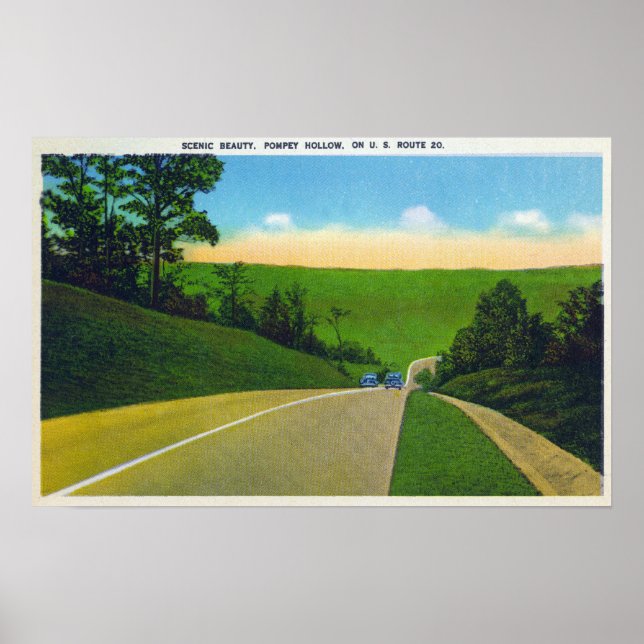 View of US Route 20 Poster (Front)