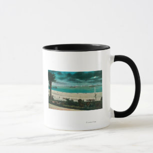 View of US Warships in the OceanSanta Cruz, CA Mug