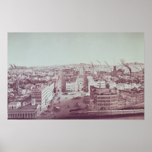 View of Utica City, New York State Poster (Front)